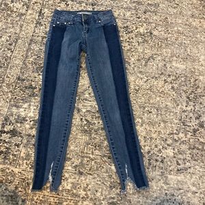 Girl’s size 8 Tractr skinny jeans with frayed hem